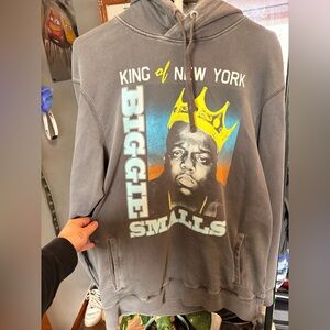 Machine Gray Biggie Smalls Graphic Hoodie